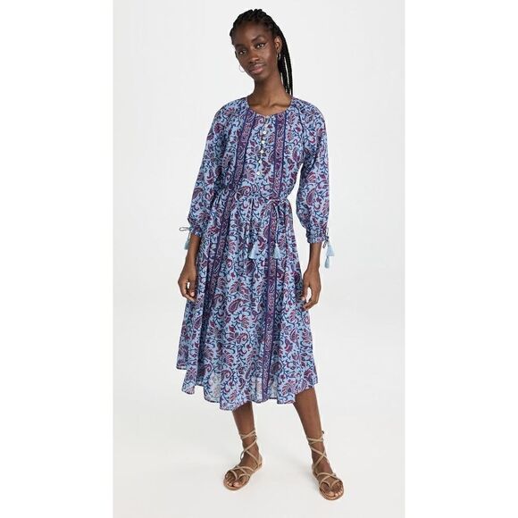 Cleobella Faith Caftan Midi Dress Size Large MSRP: $268 - Picture 6 of 15